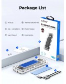 Orico външна кутия за диск Storage - Case - M.2 NVMe M key - 40Gbps, USB-A/USB-C - TCM2-U4-BK-BP