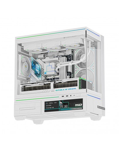 Thermalright кутия Case mATX - TL-M10 Vision White - 9.16 inch LCD Display, USB-C