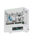 Thermalright кутия Case mATX - TL-M10 Vision White - 4 x 120 mm ARGB included, 9.16 inch LCD Display, USB-C