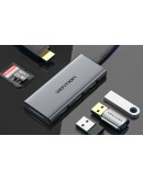 Vention докинг станция Docking Station Type-C - TOOHB - HDMI x 1, USB3.0 x 3, SD/TF