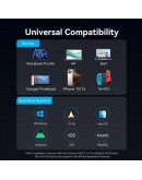 Vention докинг станция Docking Station Type-C - TQZHB - 8K, LED Display - HDMI, USB 3.0 x 2, USB-C 3.2 Gen 1, PD100W,  LAN (1Gbps)