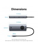 Vention докинг станция Docking Station Type-C - TQZHB - 8K, LED Display - HDMI, USB 3.0 x 2, USB-C 3.2 Gen 1, PD100W,  LAN (1Gbps)