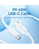 Vention Кабел USB 2.0 C M / USB-C M 1.0m White - TRCWF