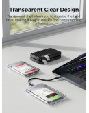 Orico външна кутия за диск Storage - Case - 2.5 inch 5Gbps USB-C Transparent - TX25C3-GY-BP