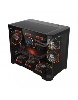 1stPlayer кутия Case mATX - UV6 Black