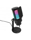 VCom Геймърски микрофон Gaming USB Microphone - VCOM-M902 Black - USB, RGB