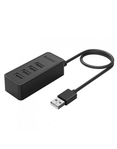 Orico хъб USB2.0 HUB 4 port - USB/Micro USB input, Black - W5P-U2-100-BK-EP