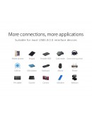 Orico хъб USB2.0 HUB 4 port - USB/Micro USB input, Black - W5P-U2-100-BK-EP