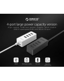 Orico хъб USB2.0 HUB 4 port - USB/Micro USB input, Black - W5P-U2-100-BK-EP
