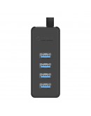 Orico хъб USB3.0 HUB 4 port - USB/Micro USB input, 1m cable - W5P-U3-100-BK-PRO