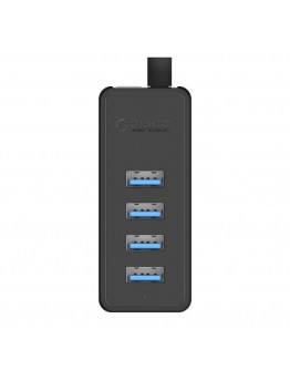 Orico хъб USB3.0 HUB 4 port - USB/Micro USB input, 1m cable - W5P-U3-100-BK-PRO