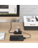 Orico хъб USB3.0 HUB 4 port - USB/Micro USB input, 1m cable - W5P-U3-100-BK-PRO
