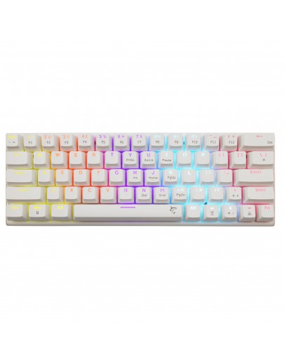 White Shark геймърска механична клавиатура Gaming Mechanical Keyboard WAKIZASHI 2 - Blue Switches (English US), White