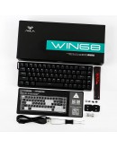Aula геймърска механична клавиатура Gaming Mechanical Keyboard WIN68 HE 8K  - Greywood Magnetic Switch [Linear] (English US), Black