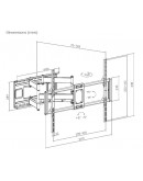Gembird стенна стойка за телевизор TV Mount - WM-120ST-01 - Adjustable, 60