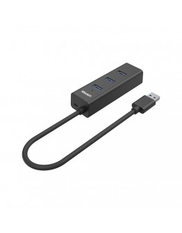 Unitek хъб USB3.0 HUB 4 port, 1.2m cable, aux USB-C power input - Y-3089V01