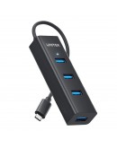 Unitek хъб HUB USB-C 4 port - 4 x USB3.0 Black - Y-3089Z01