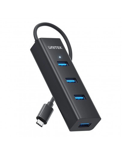 Unitek хъб HUB USB-C 4 port - 4 x USB3.0 Black - Y-3089Z01