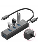 Unitek хъб HUB USB-C 4 port - 4 x USB3.0 Black - Y-3089Z01