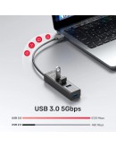 Unitek хъб HUB USB-C 4 port - 4 x USB3.0 Black - Y-3089Z01