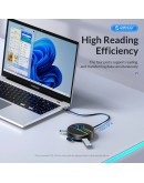 Orico хъб HUB USB3.1 Type-C 4 port - 4 x USB3.0 White, Audio/Mic x 1 - YS4-C3-03-WH-BP