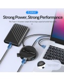 Orico хъб HUB USB3.1 Type-C 4 port - 4 x USB3.0 White, Audio/Mic x 1 - YS4-C3-03-WH-BP