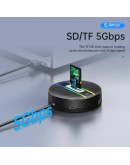 Orico хъб HUB USB3.1 Type-C 4 port - 4 x USB3.0 White, Audio/Mic x 1 - YS4-C3-03-WH-BP