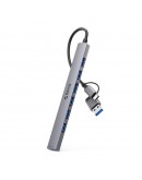 Orico хъб HUB USB-C/USB-A 7 port - USB3.0 x 1, USB2.0 x 6 - YSA2-U3-GY