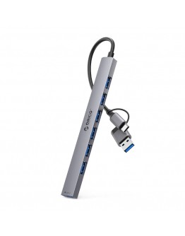 Orico хъб HUB USB-C/USB-A 7 port - USB3.0 x 1, USB2.0 x 6 - YSA2-U3-GY
