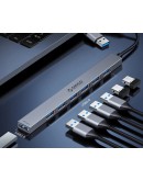Orico хъб HUB USB-C/USB-A 7 port - USB3.0 x 1, USB2.0 x 6 - YSA2-U3-GY