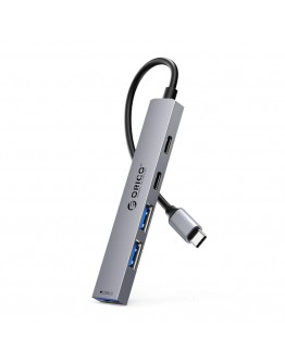 Orico хъб HUB USB-C 5 port - USB3.0 x 1, USB2.0 x 2, USB-C x 2, Aluminium - YSB4-U2-GY