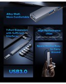 Orico хъб HUB USB-C 5 port - USB3.0 x 1, USB2.0 x 2, USB-C x 2, Aluminium - YSB4-U2-GY