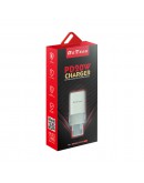 Мрежово зарядно устройство DeTech DE-62C, 18W, 1 x USB F, С кабел Type-C, QC, Бял - 40548
