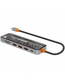 CANYON hub DS-13 7in1 4k USB-C Transparent Space