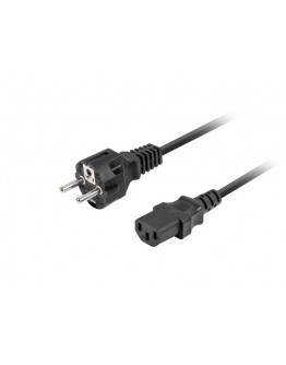 Lanberg CEE 7/7 -> IEC 320 C13 power cord 1.8m VDE Straight