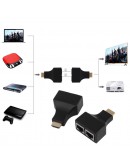 HDMI удължител, No brand, През LAN CAT-5e/6, Черен - 17165