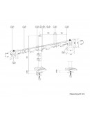Neomounts Nero Double Flat Screen Desk Mount (phon