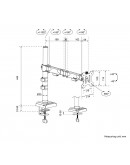 Neomounts Nero Single Flat Screen Desk Mount (phon