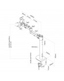 Neomounts Flat Screen Desk Mount (clamp), high cap