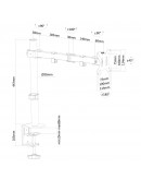 Neomounts Flat Screen Desk Mount (clamp/grommet), 