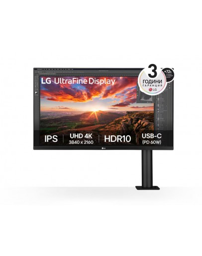 Монитор LG 32UN880K-B, 31.5 UltraFine Ergo 4K, IPS AG, DCI