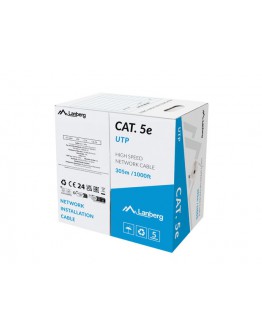 Lanberg LAN cable CAT.5e 305m solid cca grey fluke