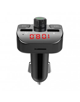 FM Трансмитер Earldom ET-M43, Bluetooth, USB, 5V/2.4A, Черен – 17389