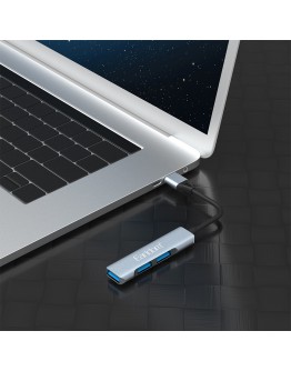 USB хъб Earldom ET-HUB09, USB 3.0, 3 Порта, Сив - 40218