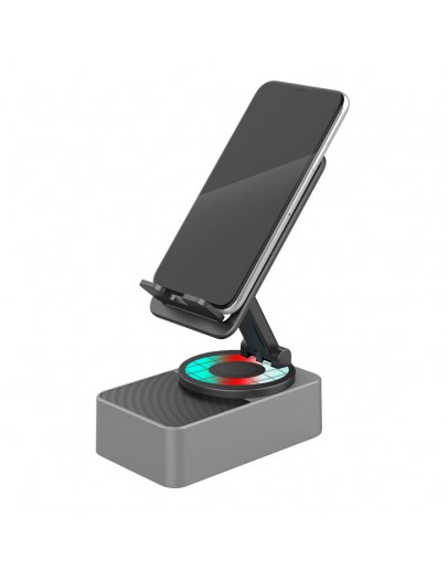 Тонколона със стойка за телефон Kisonli M2, Bluetooth, USB, RGB, Различни цветове - 22274