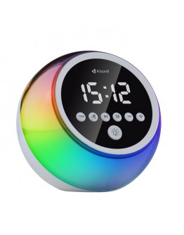 Тонколона Kisonli Q6C, Bluetooth, SD, FM, RGB, Бял - 22283