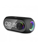 Тонколона Kisonli LP-2S, Bluetooth, Часовник, SD, FM, AUX, RGB, Черен - 22280