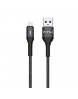 Кабел за данни DeTech DE-C38C, Type-C, 1.0m, Черен - 40199