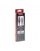 Кабел за данни DeTech DE-C38M, Micro USB, 1.0m, Черен - 40197