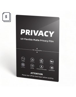 Защитно фолио за изрязване No brand, Хидрогел, 5бр, UV PET, Anti-Spy, Мат, 240um, 120x180mm - 52739